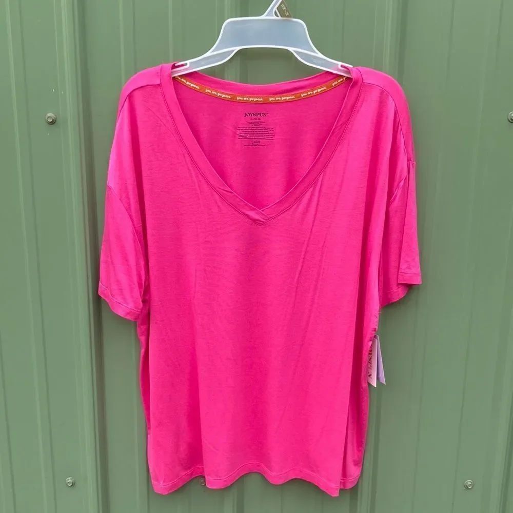 Women's V-Neck Ultra Soft Short Sleeve T-Shirt Size XL